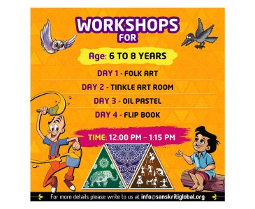 Sanskriti Online Workshops for Age: 6 to 8 Years
