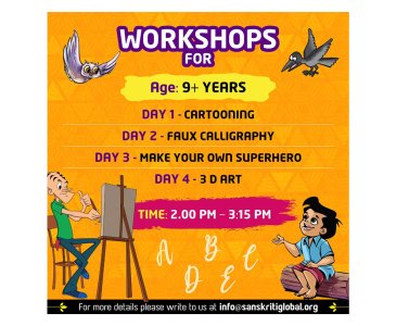 Sanskriti Online Workshops for Age: 9+ Years